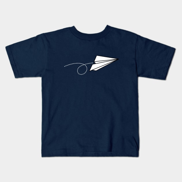 Adventure Paper Plane Kids T-Shirt by happinessinatee